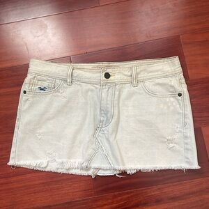 Vintage Hollister Denim Jean Distressed Mini Skirt